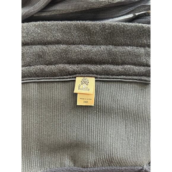 NWT Carol Malony Black Ruched Lace Bralette 34D NWT USA Made Designer Lingerie - Picture 7 of 12